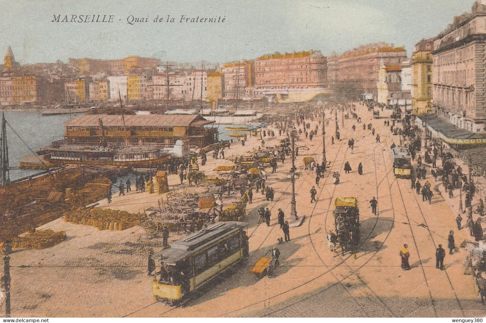 13 MARSEILLE  Quai De La Fraternité          TB PLAN Du Vieux Port   1911     RARE. Voir Description - Alter Hafen (Vieux Port), Saint-Victor, Le Panier