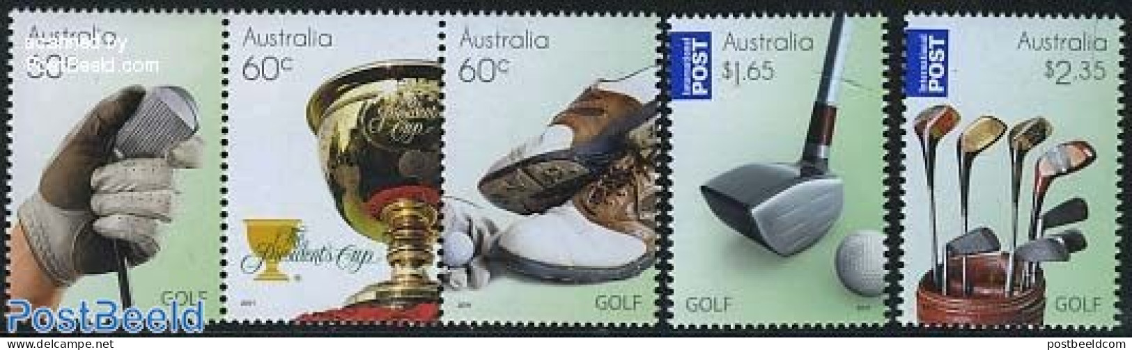 Australia 2011 Golf Sport 5v (2v+[::]), Mint NH, Sport - Golf - Sport (other And Mixed) - Neufs