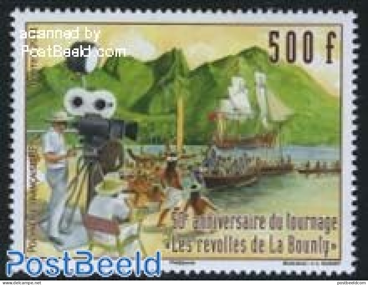 French Polynesia 2011 50 Years Mutiny Of The Bounty Movie 1v, Mint NH, Performance Art - Transport - Film - Ships And .. - Ongebruikt