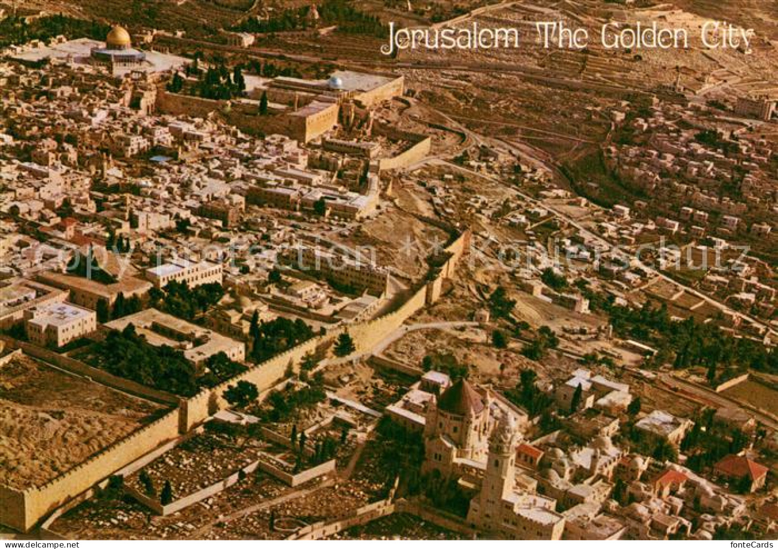 73718291 Jerusalem Yerushalayim Fliegeraufnahme Mount Zion And The Dormition Abb - Israël