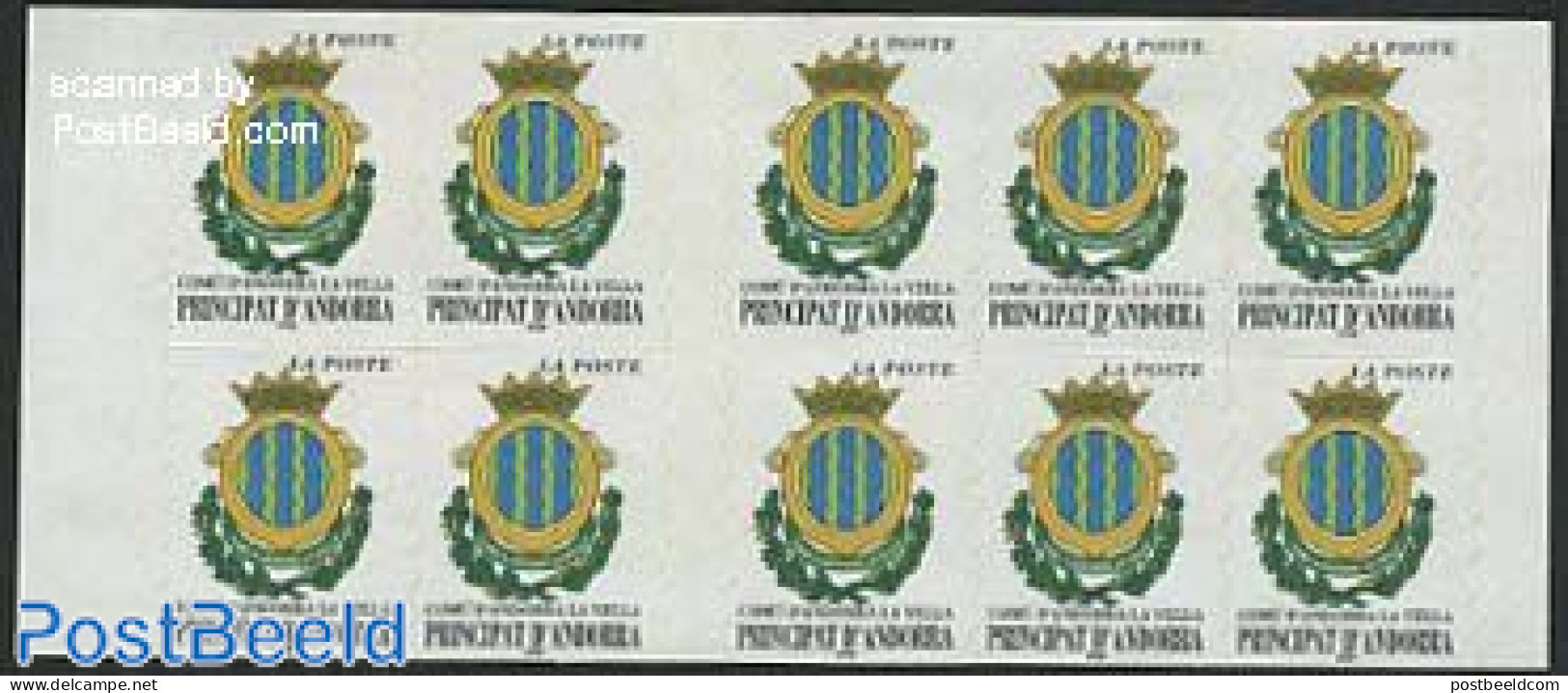 Andorra, French Post 2000 Coat Of Arms Foil Booklet, Mint NH, History - Coat Of Arms - Stamp Booklets - Nuovi