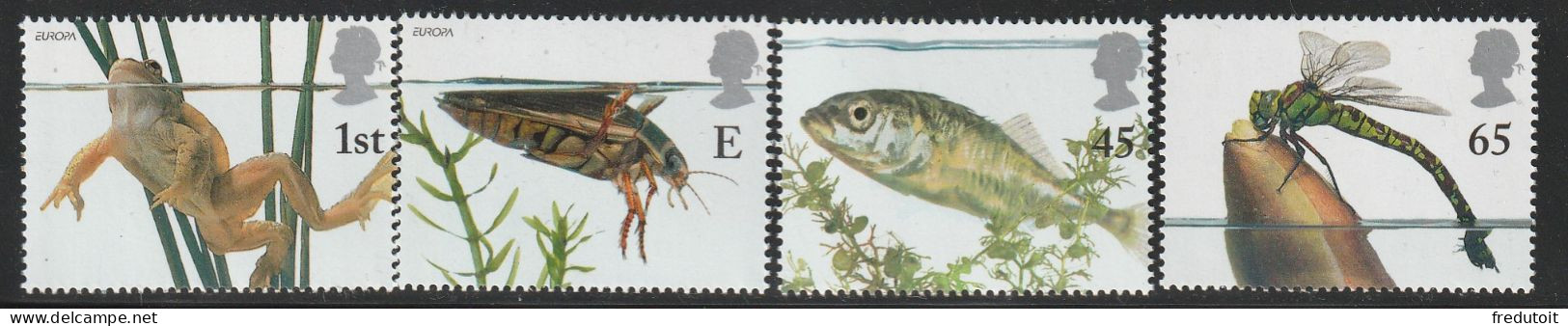GRANDE BRETAGNE - N°2262/5 ** (2001) Europa : Faune Des étangs - Unused Stamps