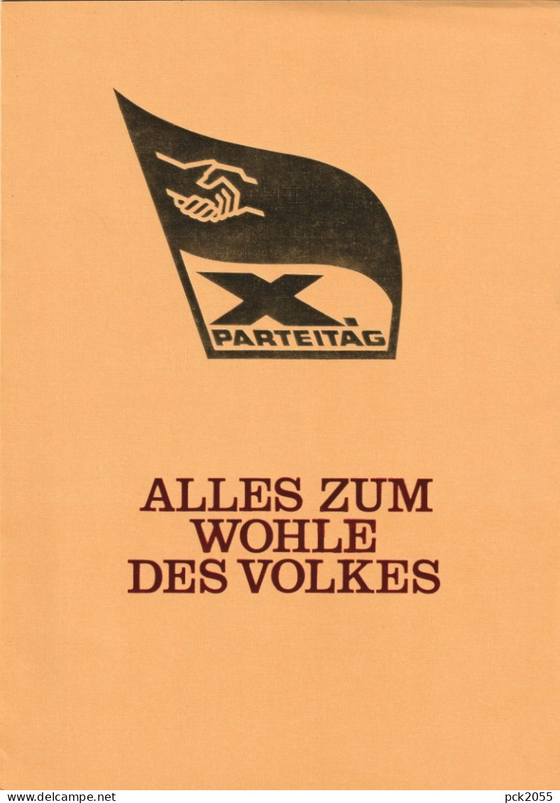 DDR 1981 MiNr.2582, 2595 - 2598, Block 63 Parteitag Der SED Sonderstempel 11.4.1981 ( Dg 311 ) - Cartas & Documentos