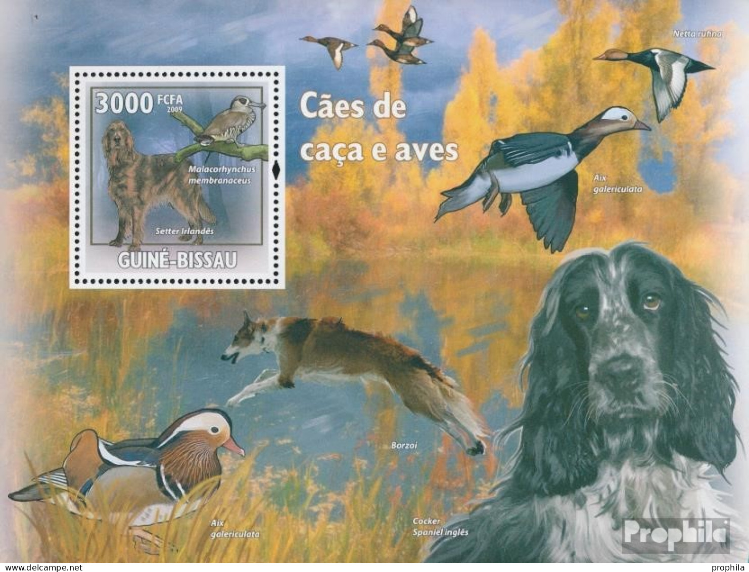 Guinea-Bissau Block 732 (kompl. Ausgabe) Postfrisch 2009 Jagdhunde Und Vögel - Guinea-Bissau