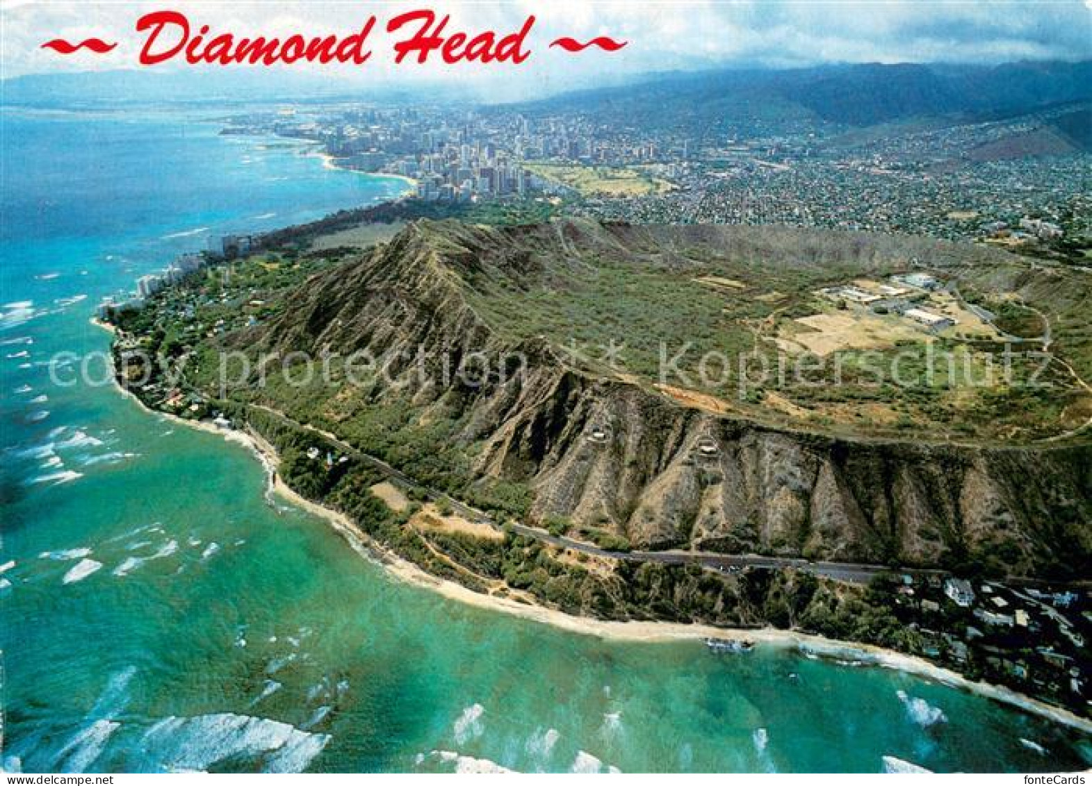 73717501 Honolulu Diamond Head Crater Air Traffic Control Center Aerial View - Sonstige & Ohne Zuordnung