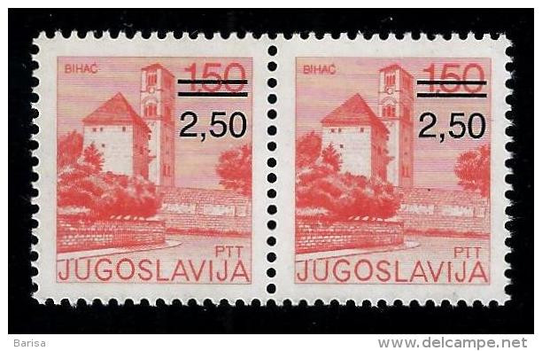 Yugoslavia 1980: Definitive MiNo 1842; Tourism-Bihac,  MNH(**) Overprint Stamp MiNo 1662 A - Neufs