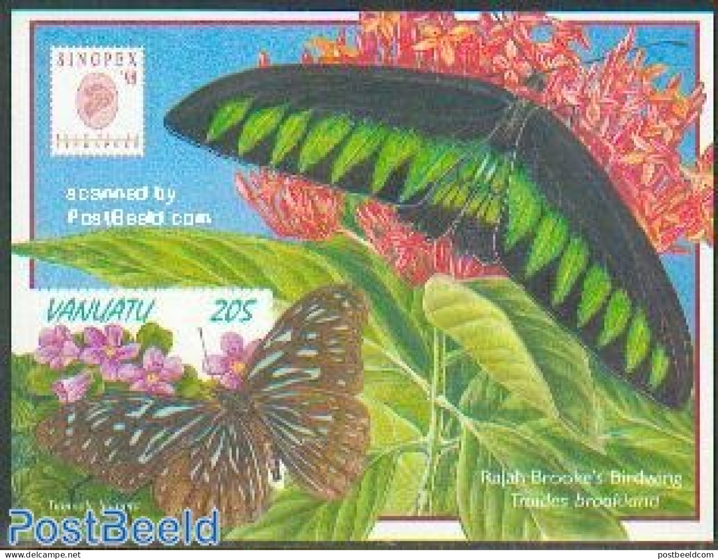 Vanuatu 1998 Butterflies, Singpex S/s, Mint NH, Nature - Butterflies - Philately - Vanuatu (1980-...)