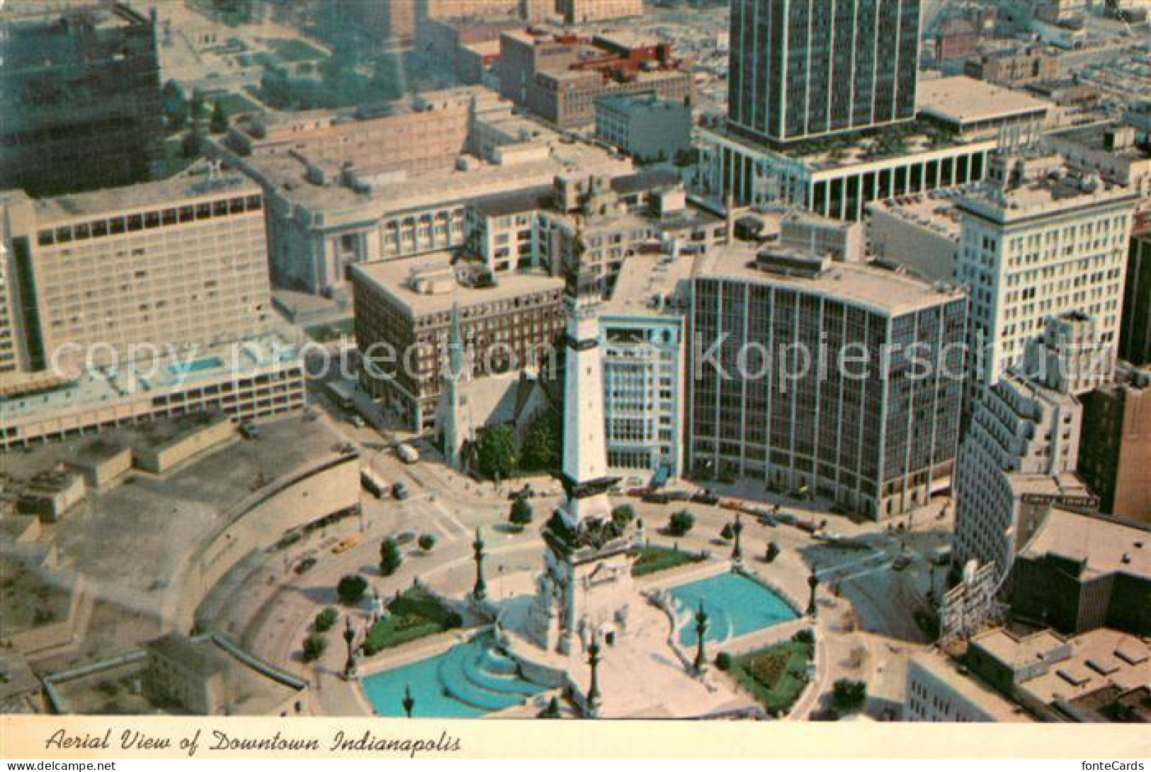 73717497 Indianapolis Aerial View Of Monument Circle Downtown - Sonstige & Ohne Zuordnung