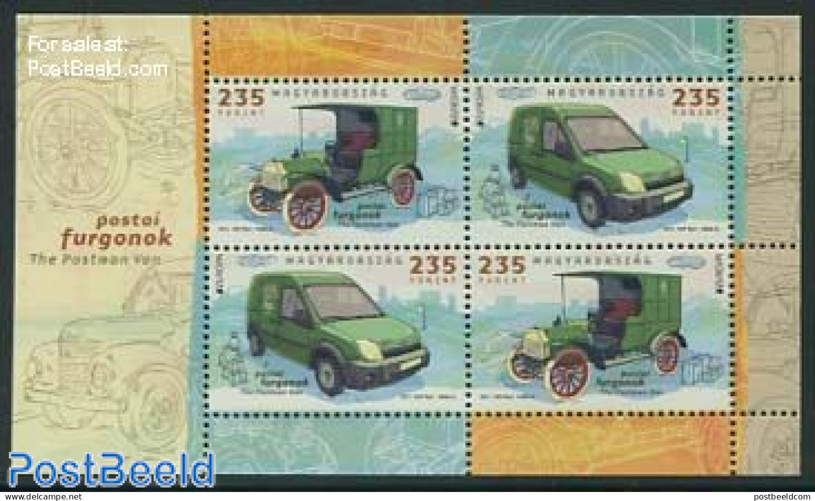 Hungary 2013 Europa, Postal Transport S/s, Mint NH, History - Transport - Europa (cept) - Post - Automobiles - Ongebruikt