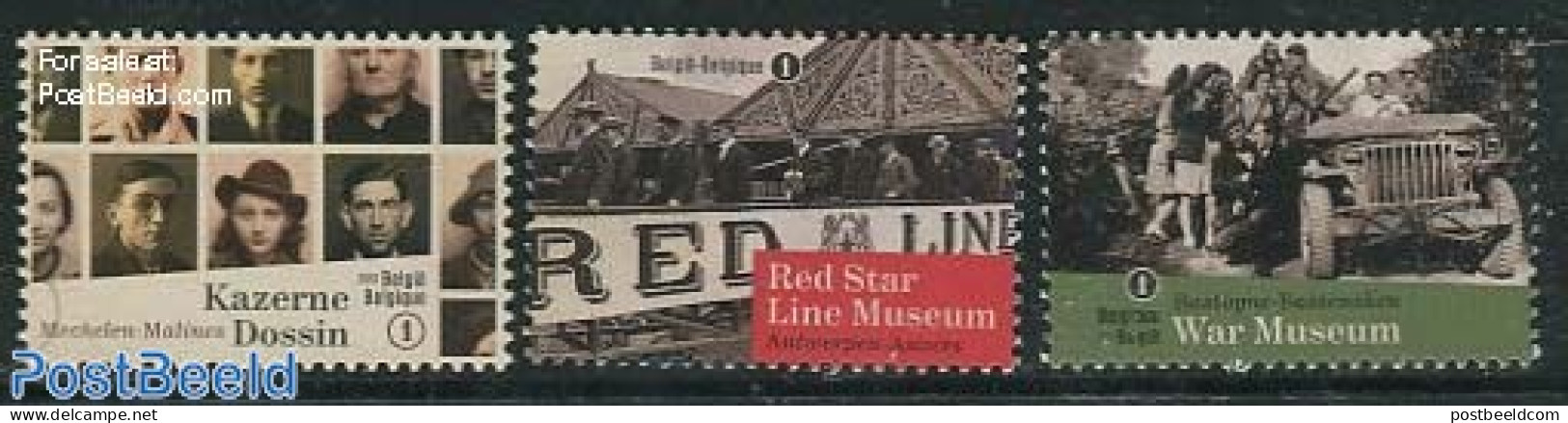 Belgium 2013 Museums 3v, Mint NH, History - Militarism - World War II - Art - Museums - Unused Stamps