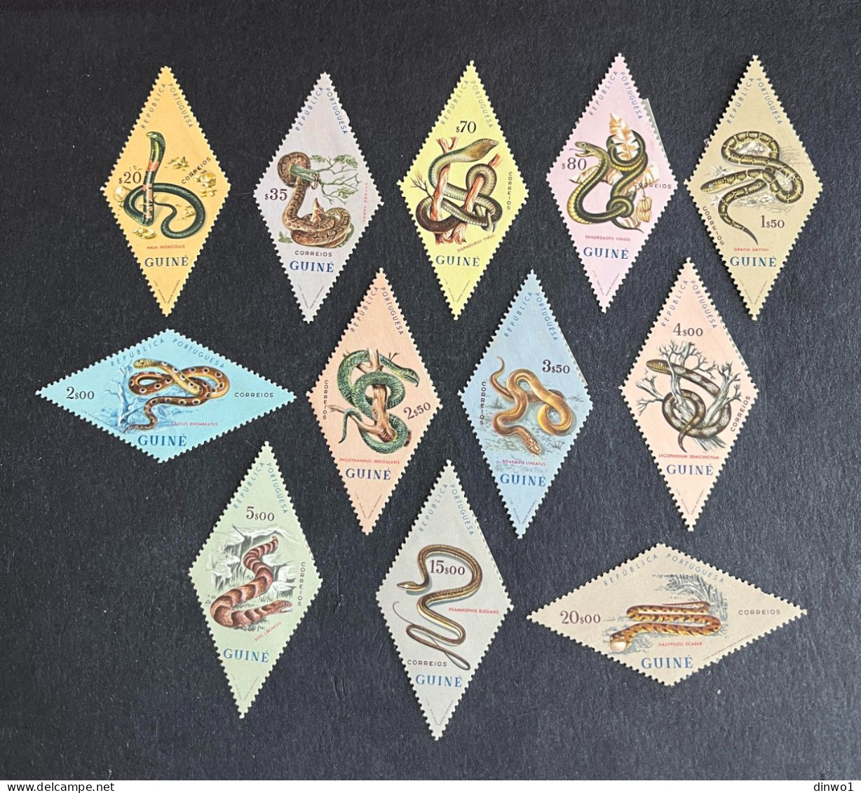 (T6) Portuguese Guinea - 1963 Snakes Complete Set - Af. 296 To 307 - MH - Portugees Guinea