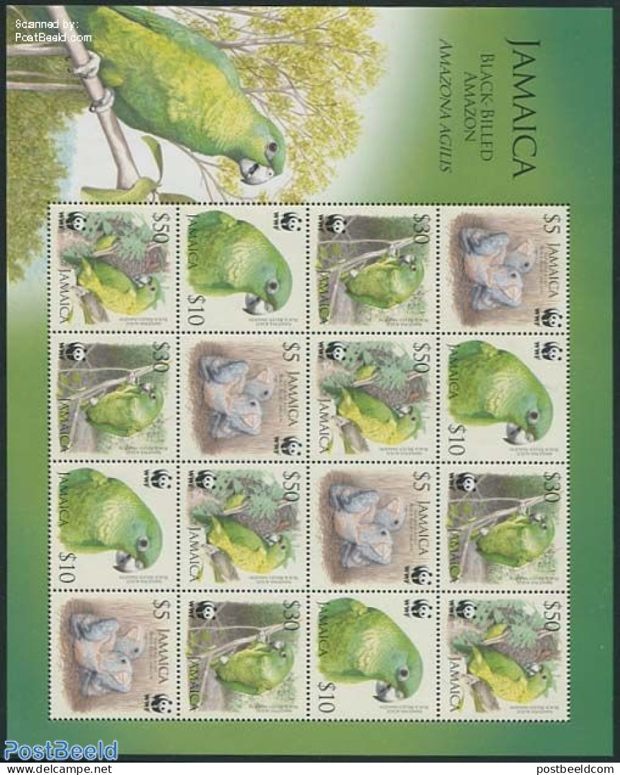 Jamaica 2006 WWF, Black-Billed Amazon M/s, Mint NH, Nature - Birds - Parrots - World Wildlife Fund (WWF) - Giamaica (1962-...)