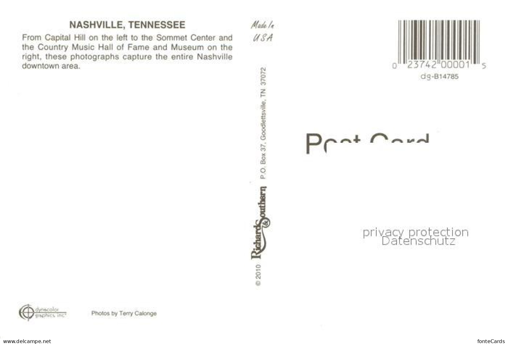 73717441 Nashville_Tennessee From Capital Hill To The Sommet Center And The Coun - Sonstige & Ohne Zuordnung