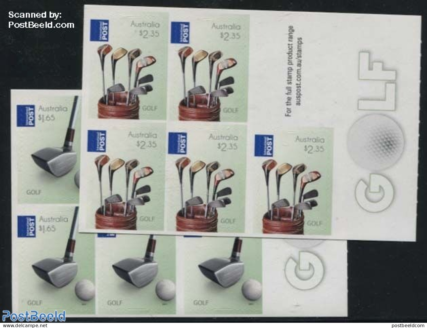 Australia 2011 Golf 2 Foil Booklets, Mint NH, Sport - Golf - Stamp Booklets - Nuevos