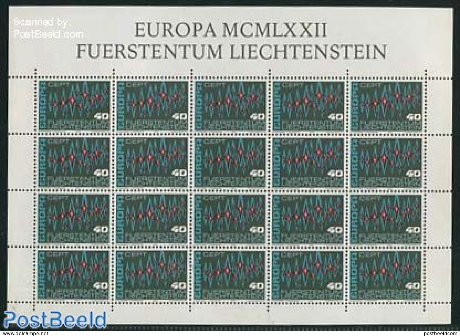 Liechtenstein 1972 Europa M/s, Mint NH, History - Europa (cept) - Neufs