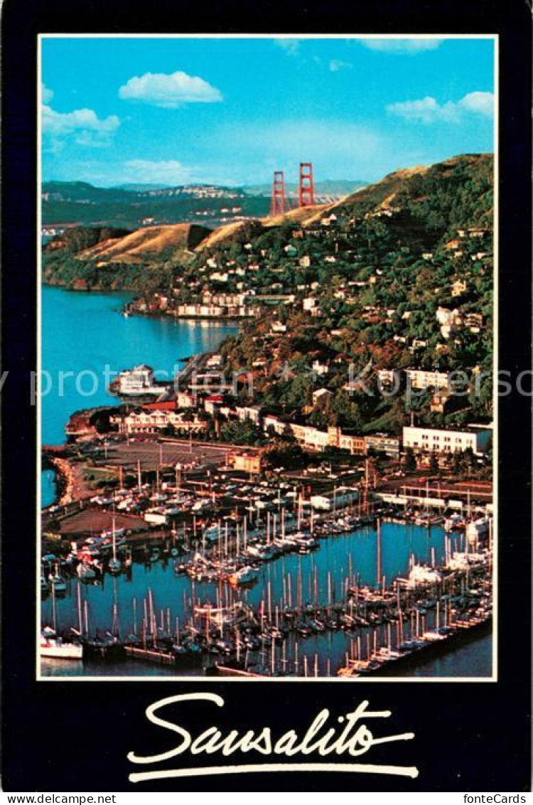 73717425 Sausalito_California Aerial View With Its Marina And The Golden Gate Br - Other & Unclassified