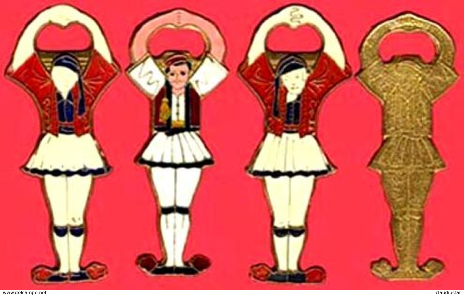 ** LOT  2  PERSONNAGES  EMAILLES ** - Destapador/abrebotellas