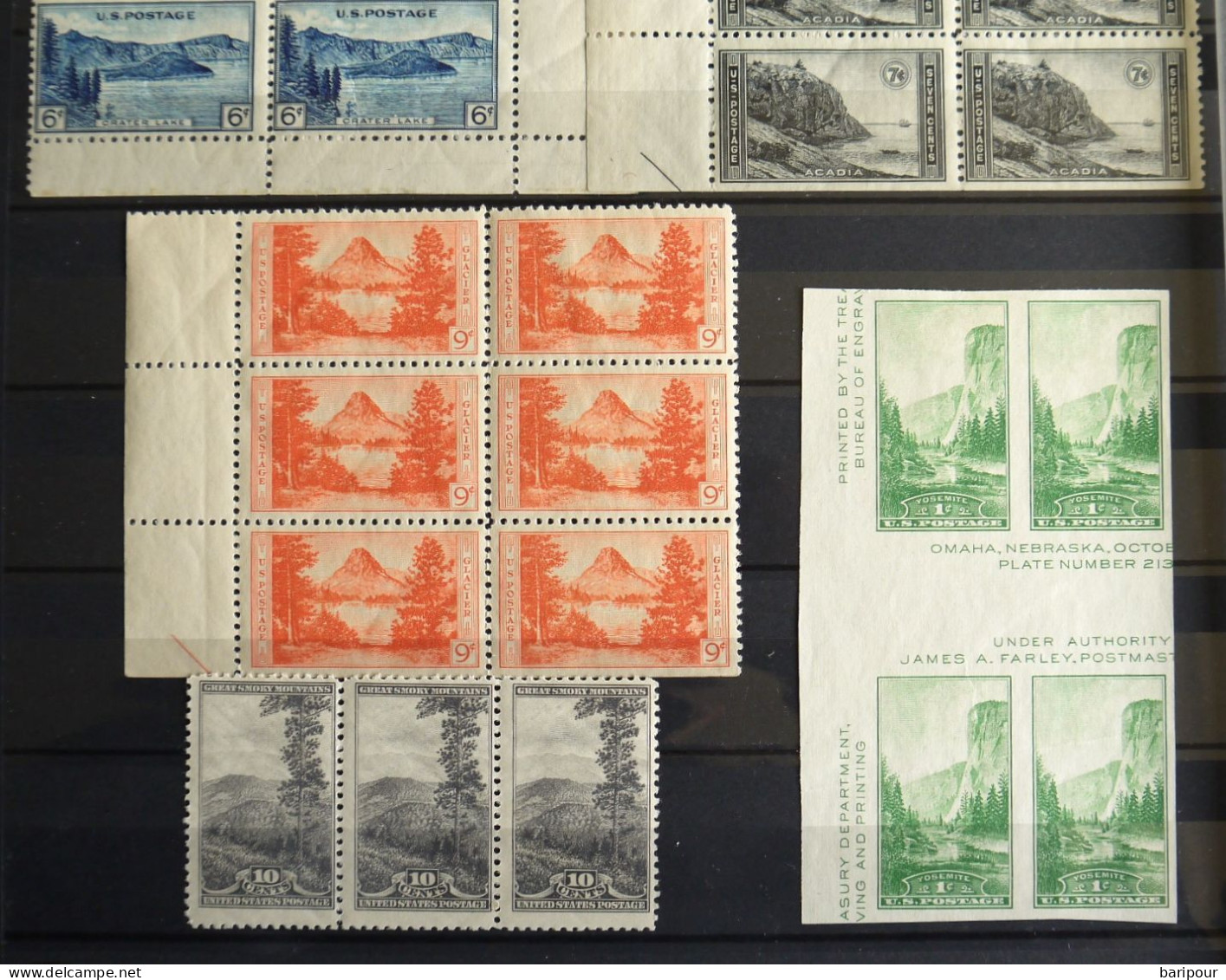 USA Ab 1922 Spezial Posten + 20 Stück 4-6 Er Blöcke Mit Bogenzähler Postfrisch - Unused Stamps