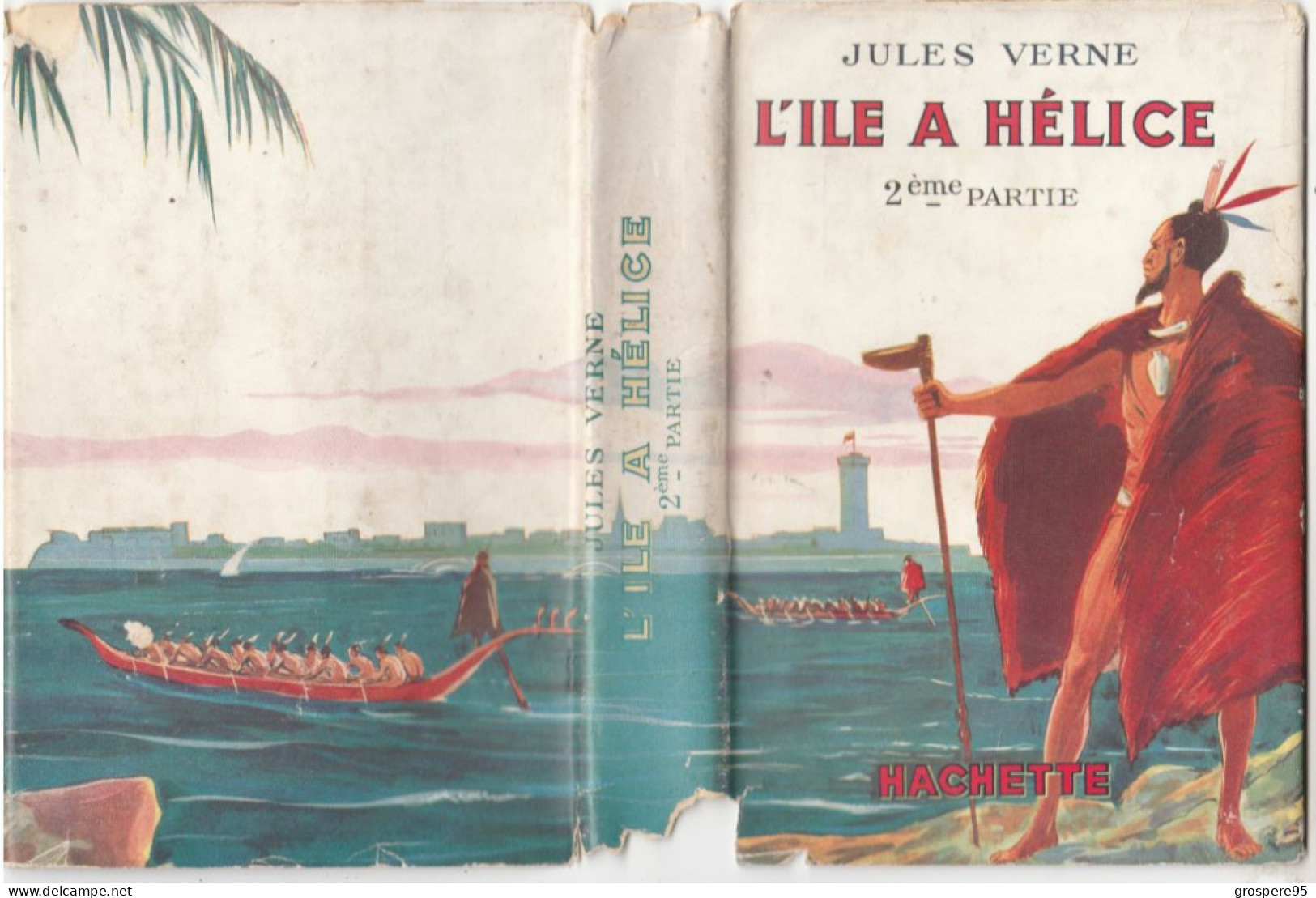 JULES VERNE L'ILE A HELICE 1er et 2ieme PARTIE 1937 AVEC JAQUETTES