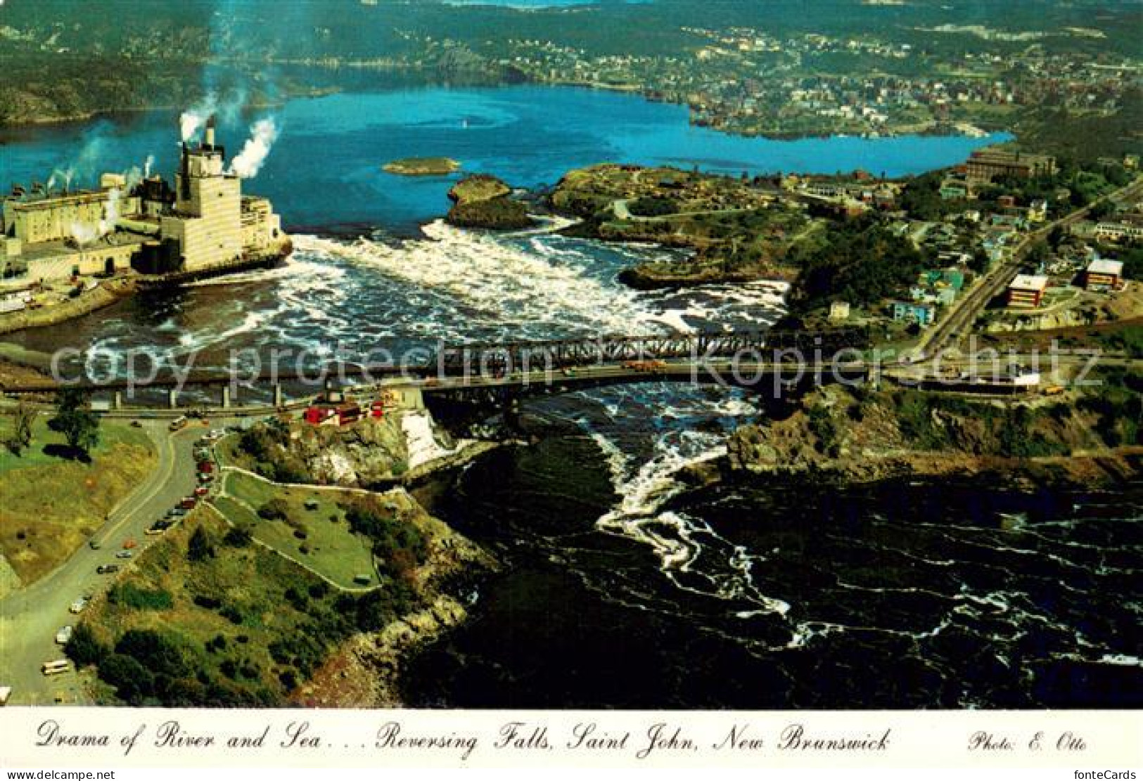 73717417 Saint John New Brunswick Drama Of River And Sea Reversing Falls Air Vie - Unclassified