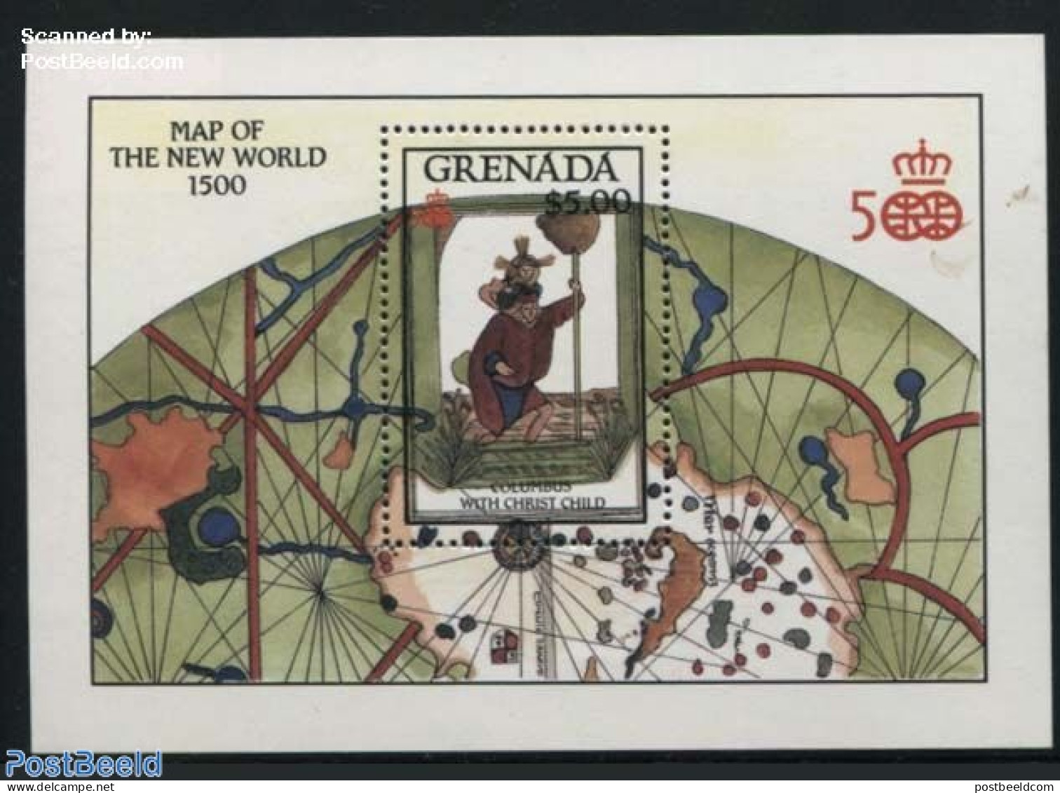 Grenada 1987 Discovery Of America S/s, Mint NH, History - Various - Explorers - Maps - Exploradores