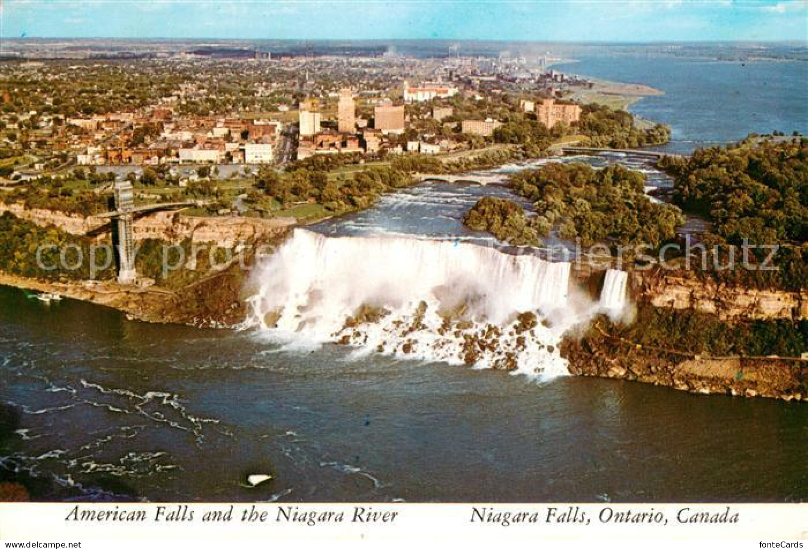 73717406 Ontario  Canada American Falls And The Niagara River Air View  - Unclassified