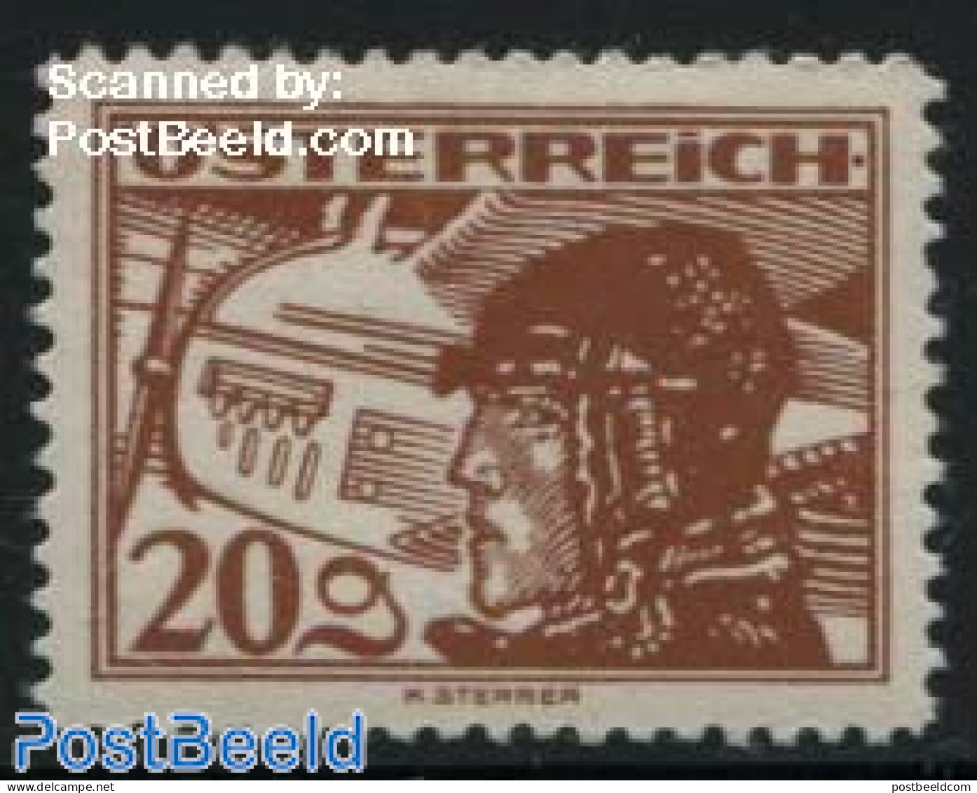 Austria 1925 20g, Stamp Out Of Set, Mint NH, Transport - Aircraft & Aviation - Neufs