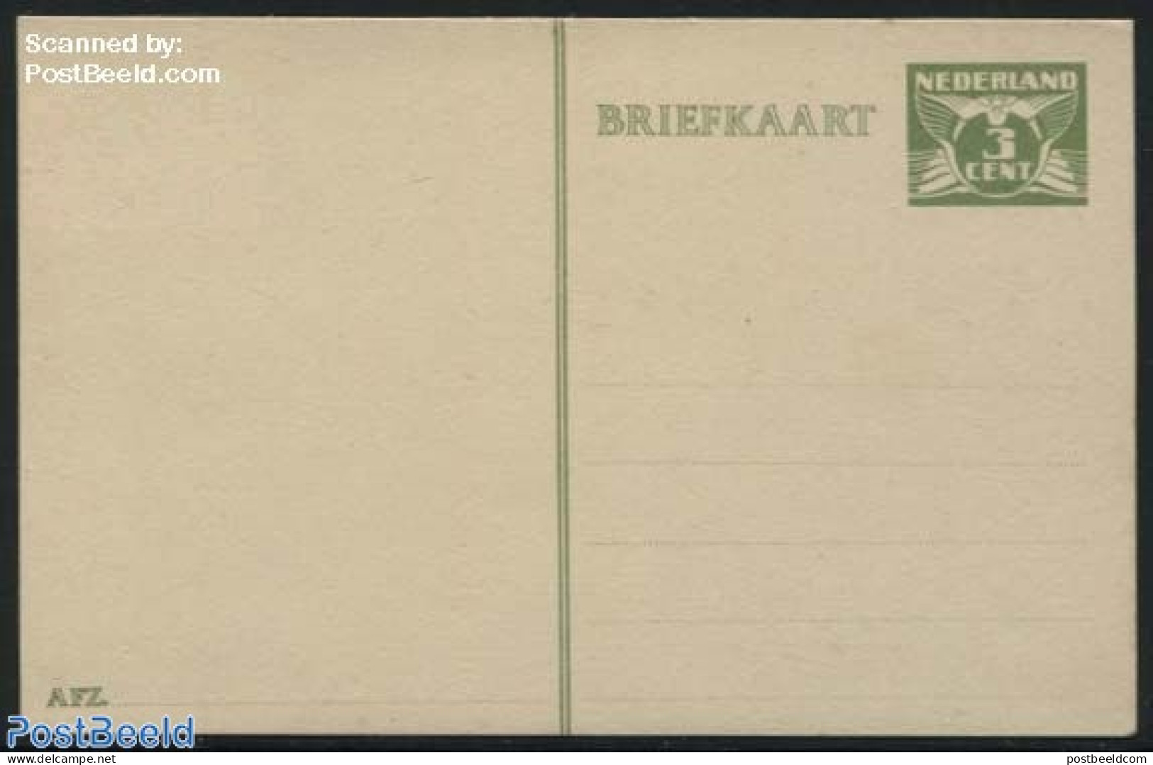 Netherlands 1928 Postcard 3c Green, Unused Postal Stationary - Covers & Documents
