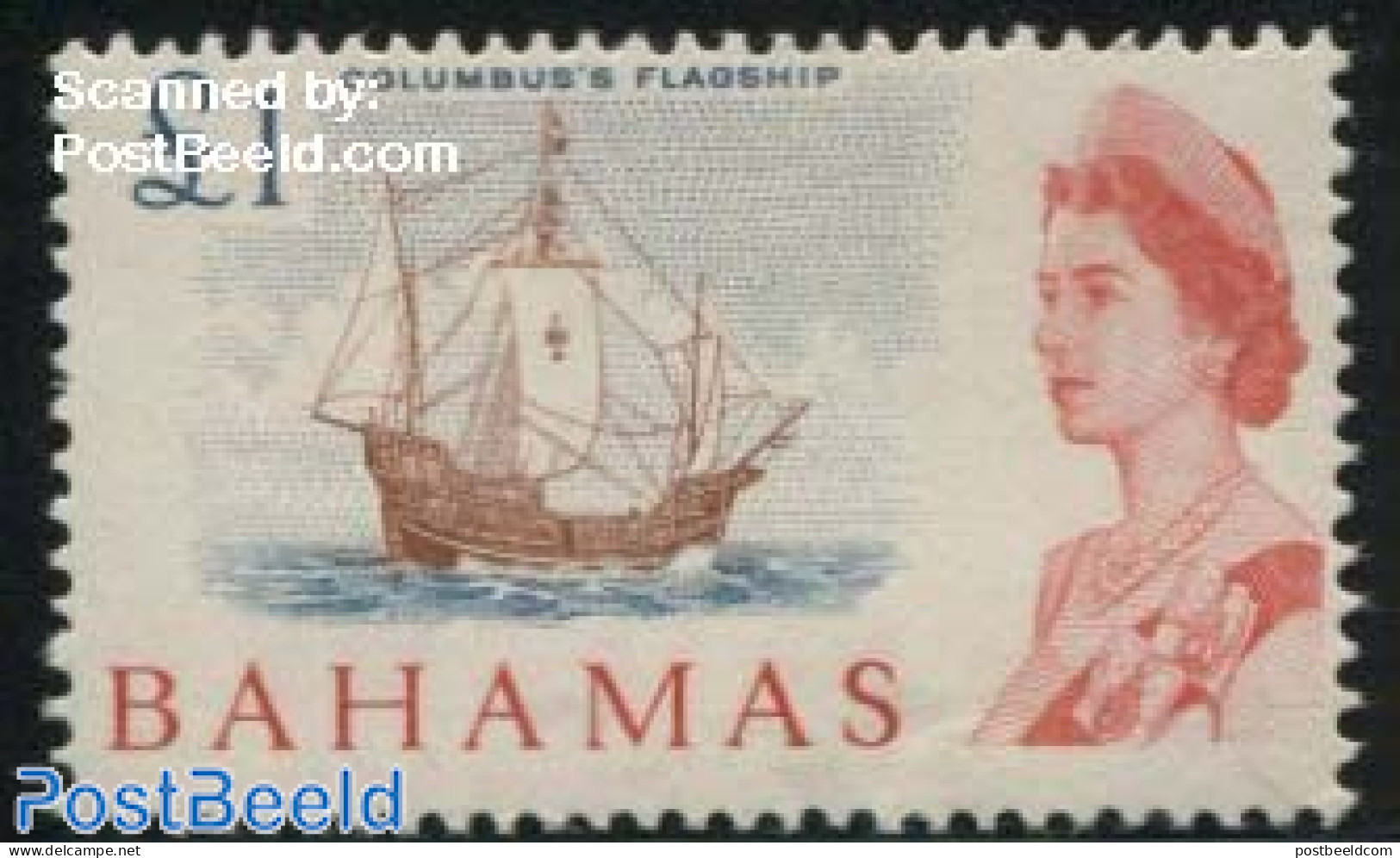 Bahamas 1965 1pound, Stamp Out Of Set, Mint NH, Transport - Ships And Boats - Ships