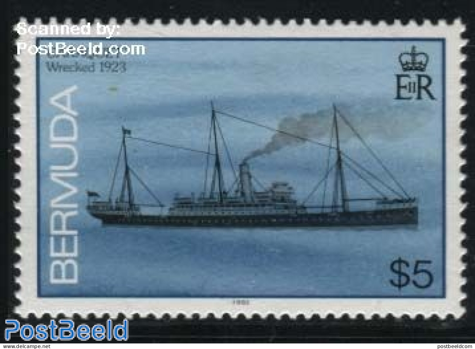 Bermuda 1992 5$, Stamp Out Of Set, Mint NH, Transport - Ships And Boats - Ships