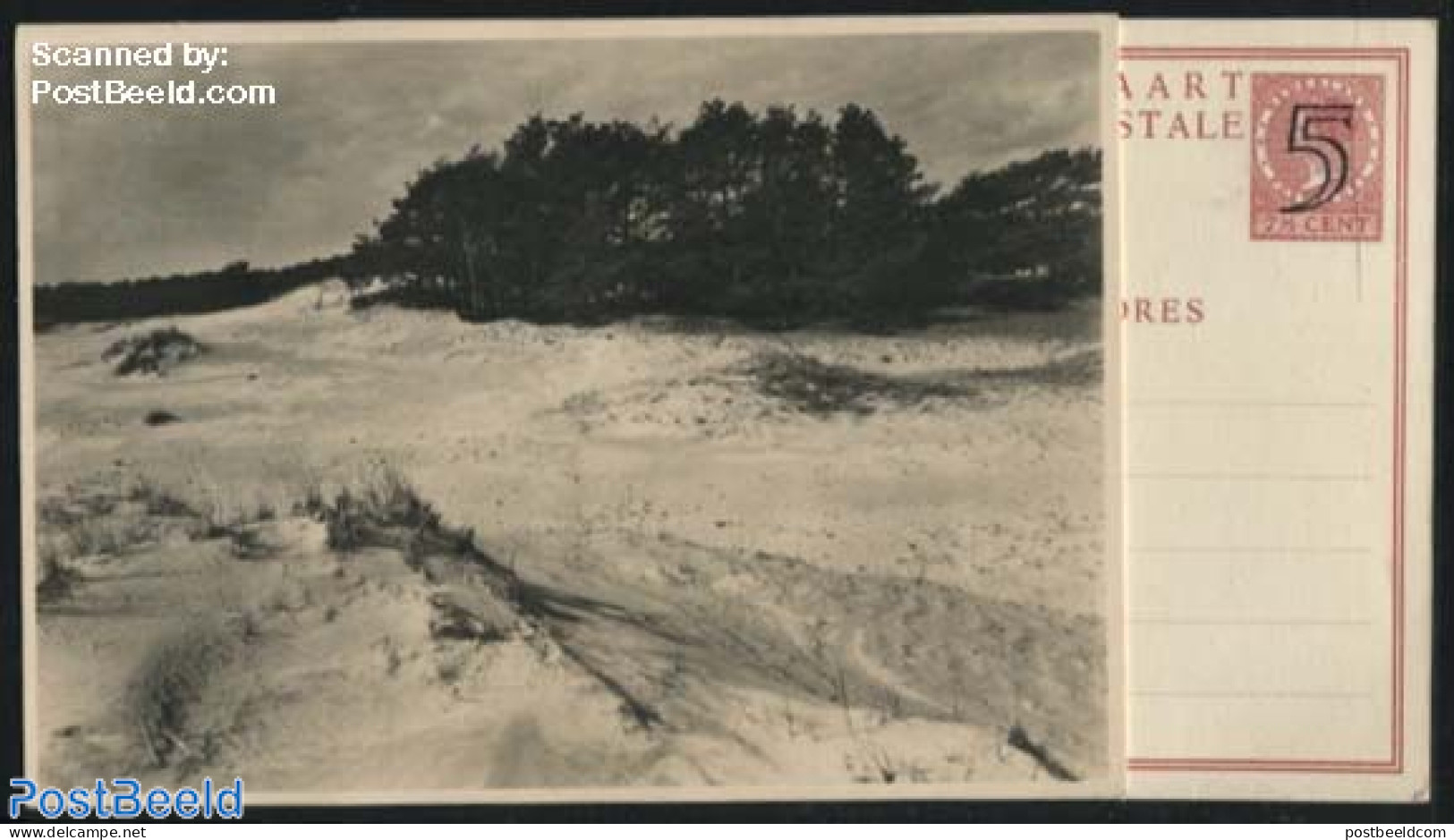Netherlands 1946 Postcard 5c On 7.5c, Landscape No. 2, Hoenderloo, Unused Postal Stationary - Storia Postale