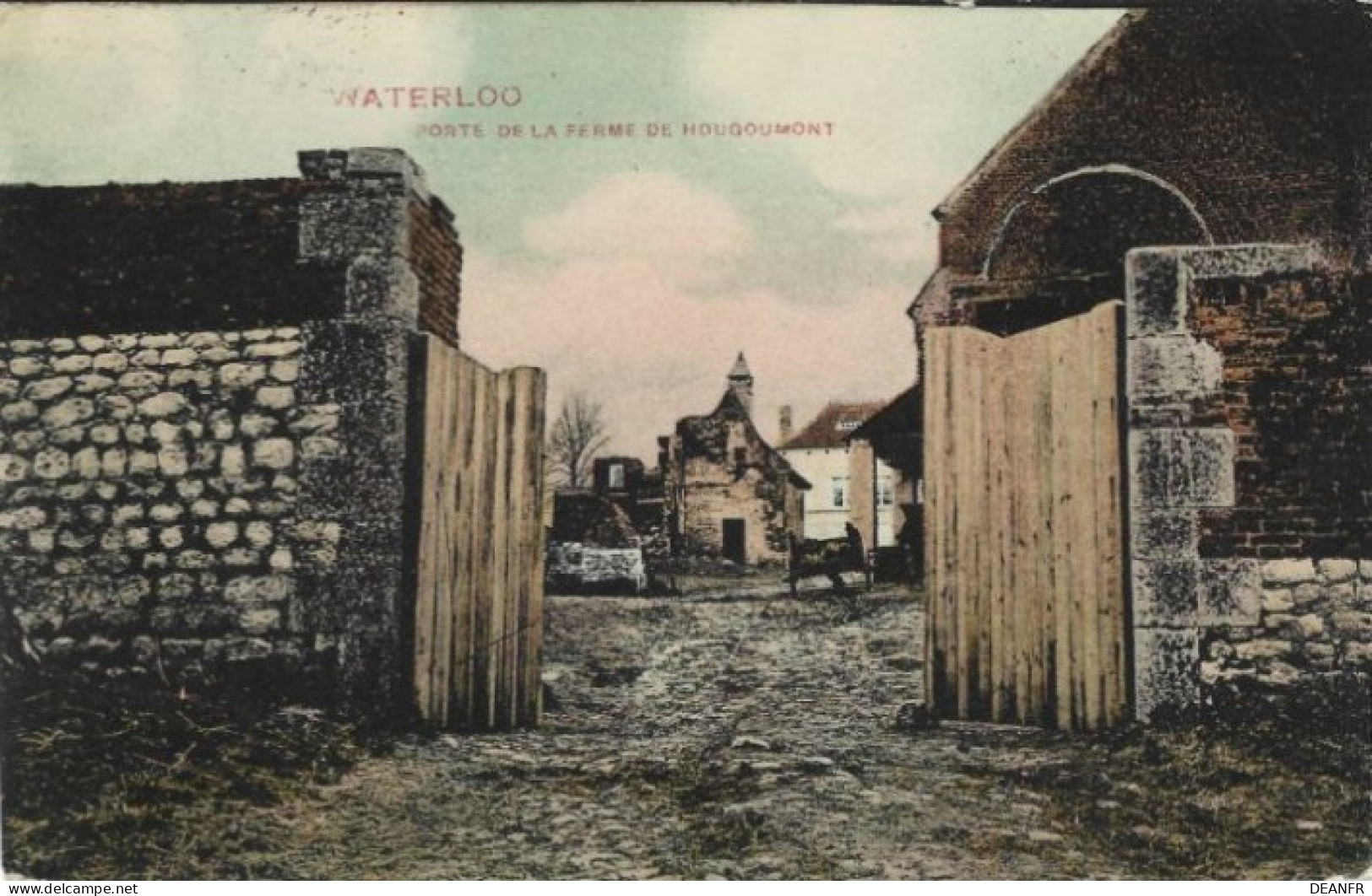 WATERLOO : Porte De La Ferme De Hougoumont. Carte Peu Courante. - Waterloo