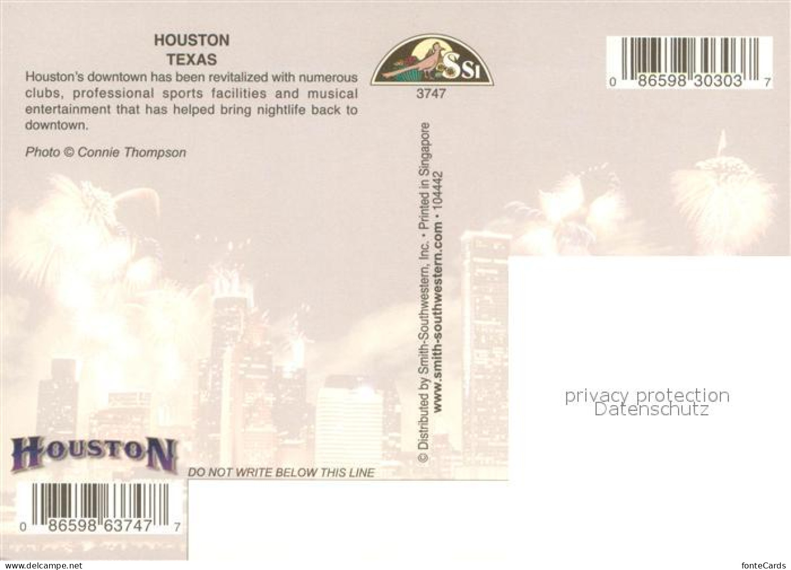 73717364 Houston_Texas Downtown At Night Fireworks - Autres & Non Classés