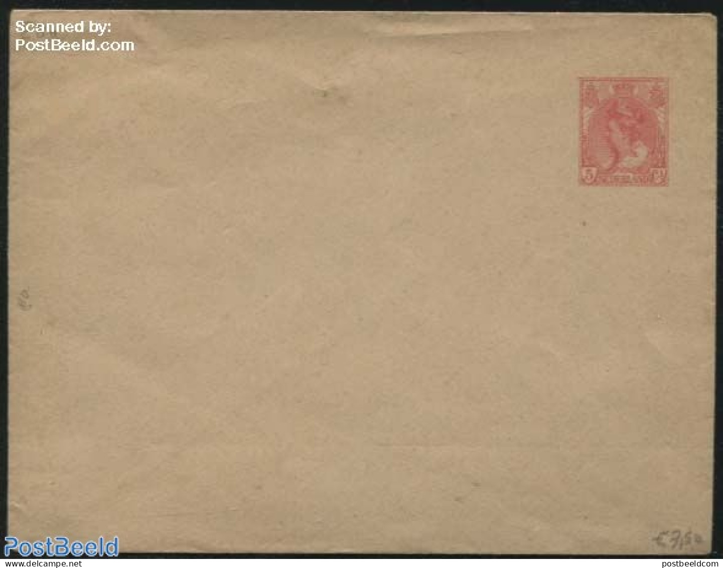 Netherlands 1899 Envelope 5c Rosered, Unused Postal Stationary - Briefe U. Dokumente