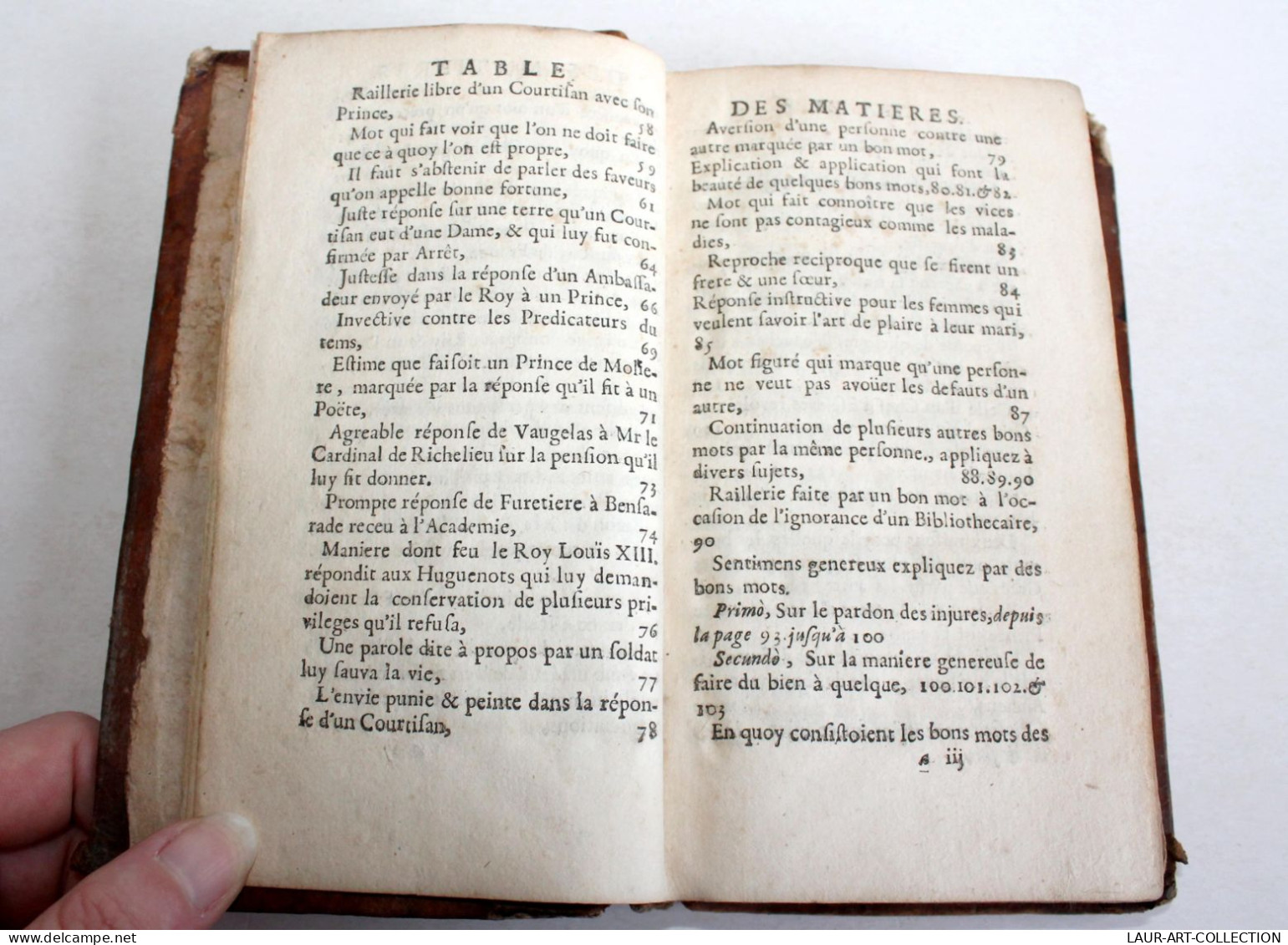 DES BONS MOTS ET DES BONS CONTES DE LEUR USAGE, DE LA RAILLERIE DES ANCIENS 1693 / ANCIEN LIVRE XVIIe SIECLE (2603.55) - Ante 18imo Secolo