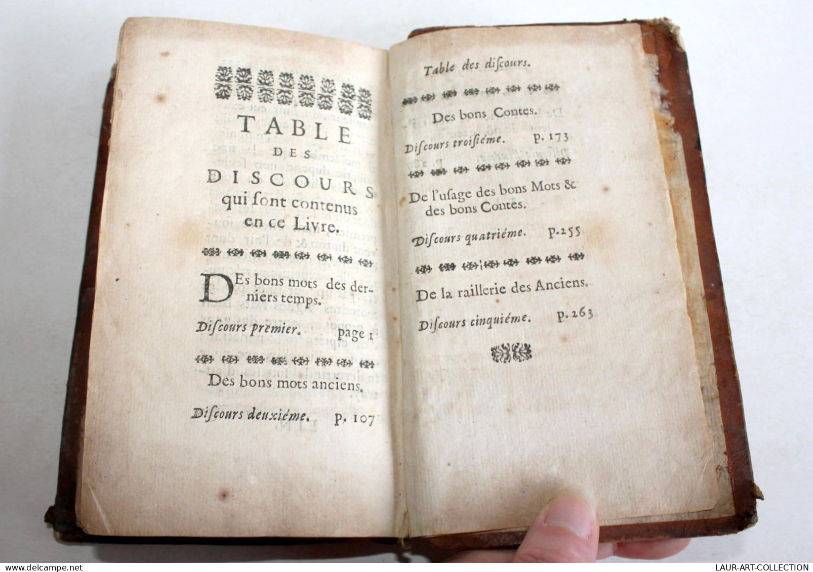 DES BONS MOTS ET DES BONS CONTES DE LEUR USAGE, DE LA RAILLERIE DES ANCIENS 1693 / ANCIEN LIVRE XVIIe SIECLE (2603.55)