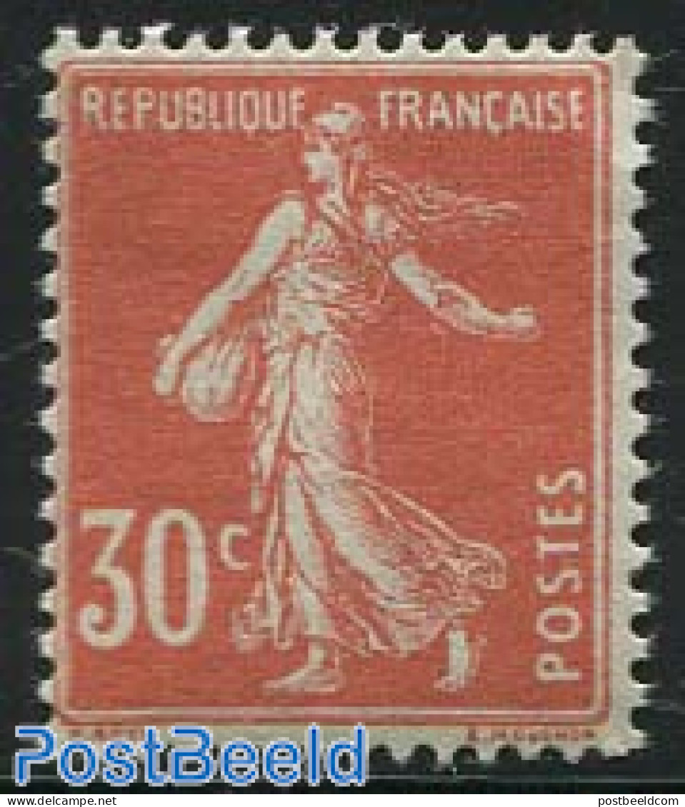 France 1921 30c, Bright Red, Stamp Out Of Set, Mint NH - Neufs