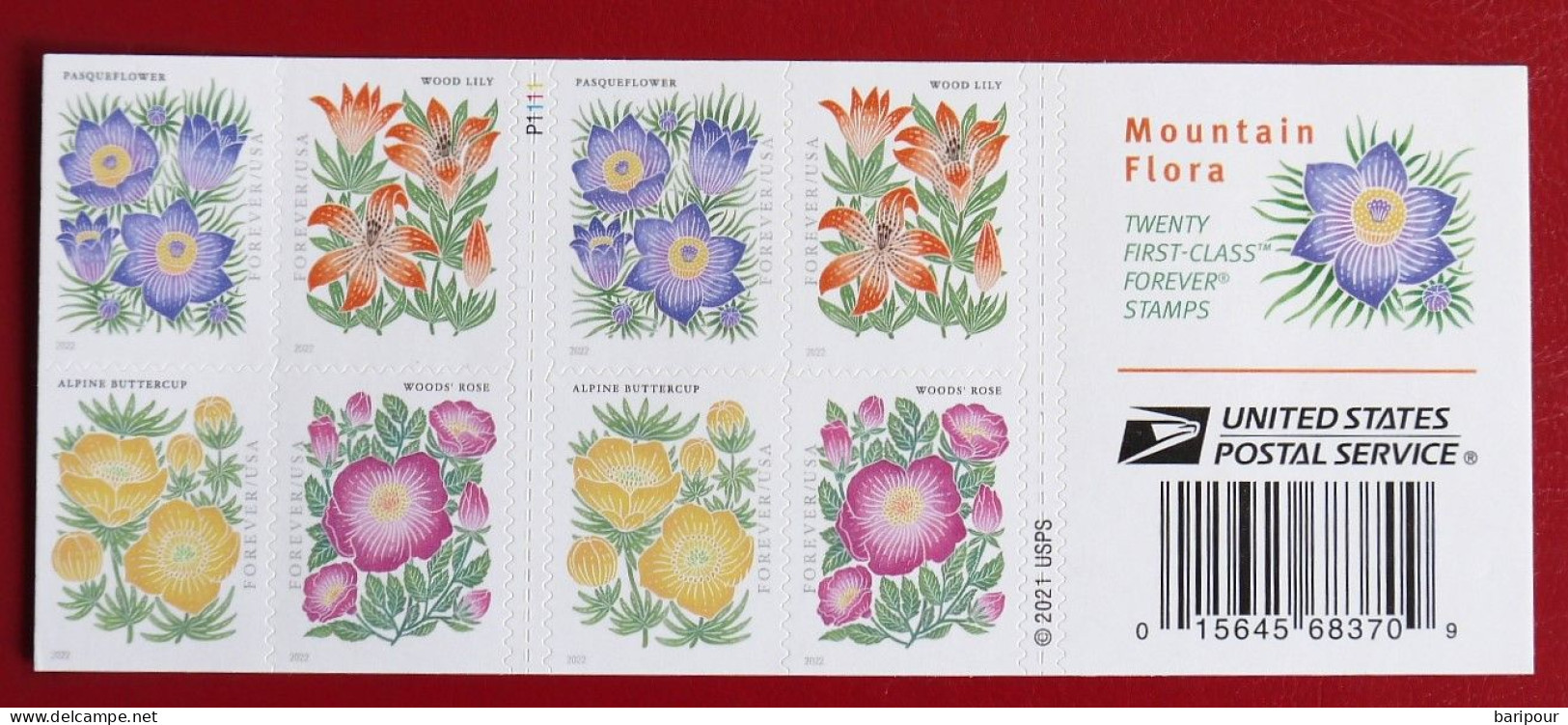 USA 2021 & 2019 Wild Rivers & Mountain Flora Postfrisch - Unused Stamps