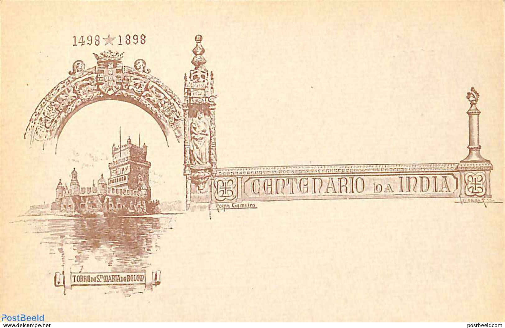 Madeira 1898 Illustrated Postcard, Belem Tower 20R, Unused Postal Stationary - Madère