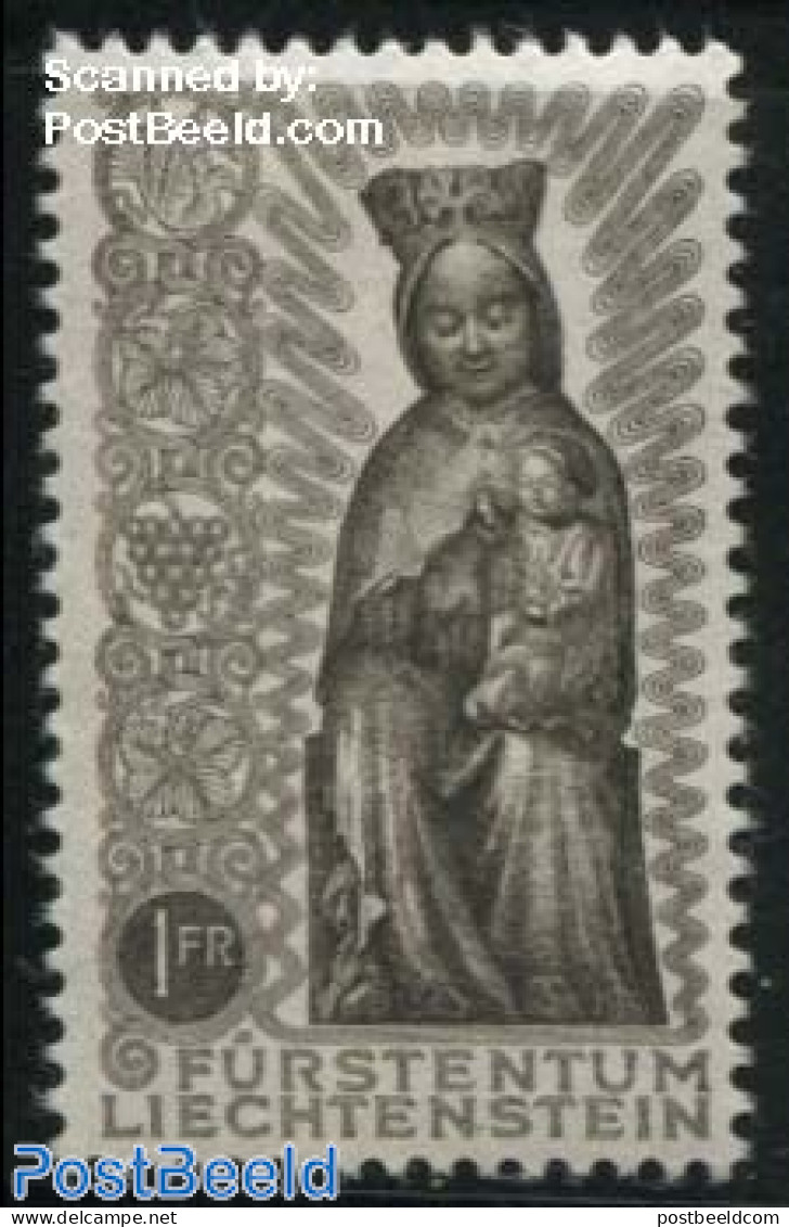 Liechtenstein 1954 1Fr, Stamp Out Of Set, Mint NH, Religion - Religion - Neufs