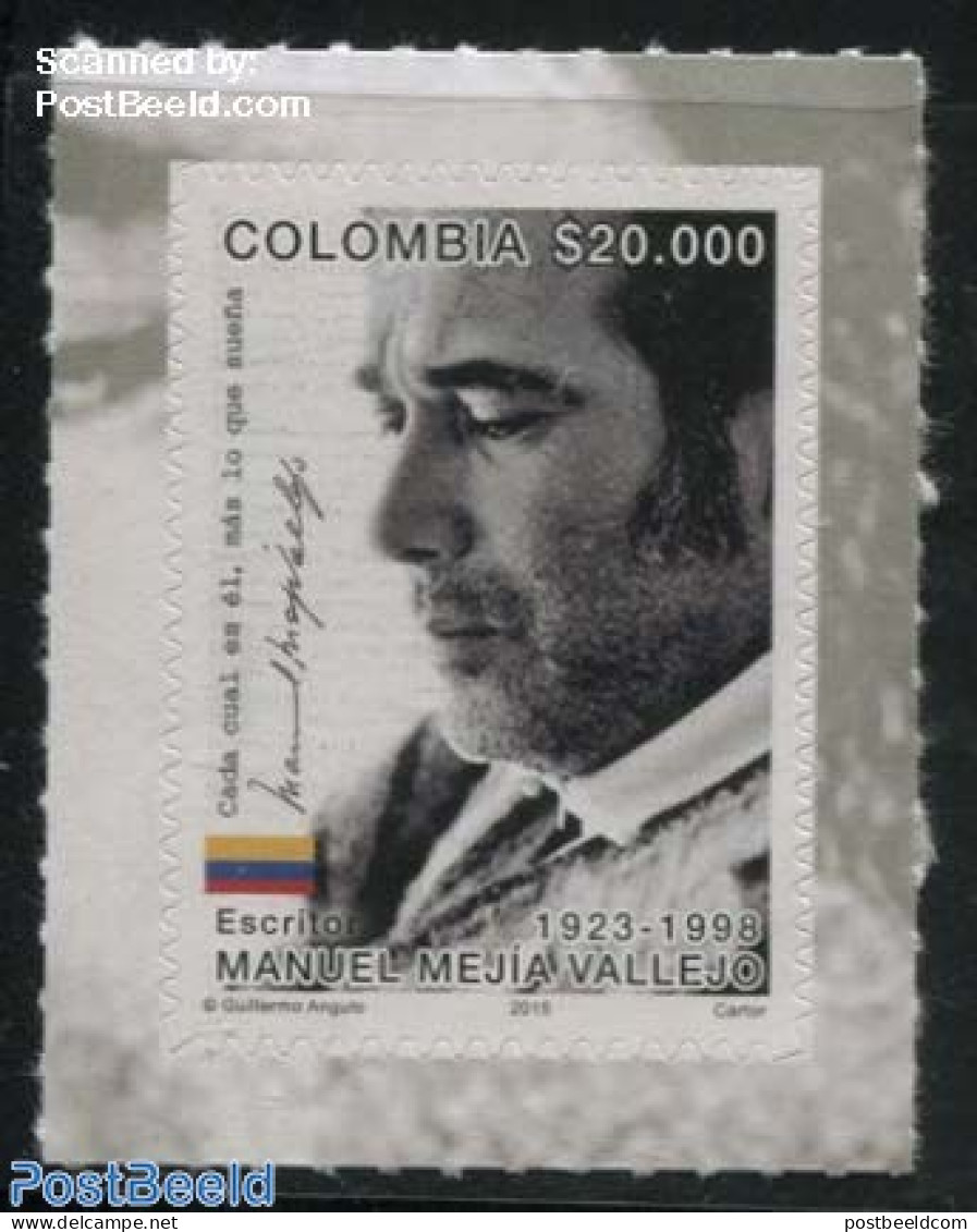 Colombia 2015 Manuel Mejia Vallejo 1v S-a, Mint NH, Art - Authors - Escritores