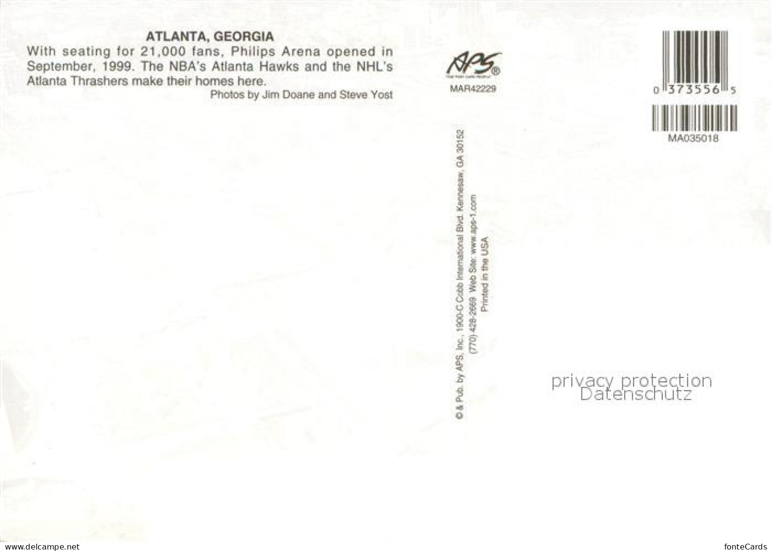 73716891 Atlanta_Georgia Philips Arena - Andere & Zonder Classificatie