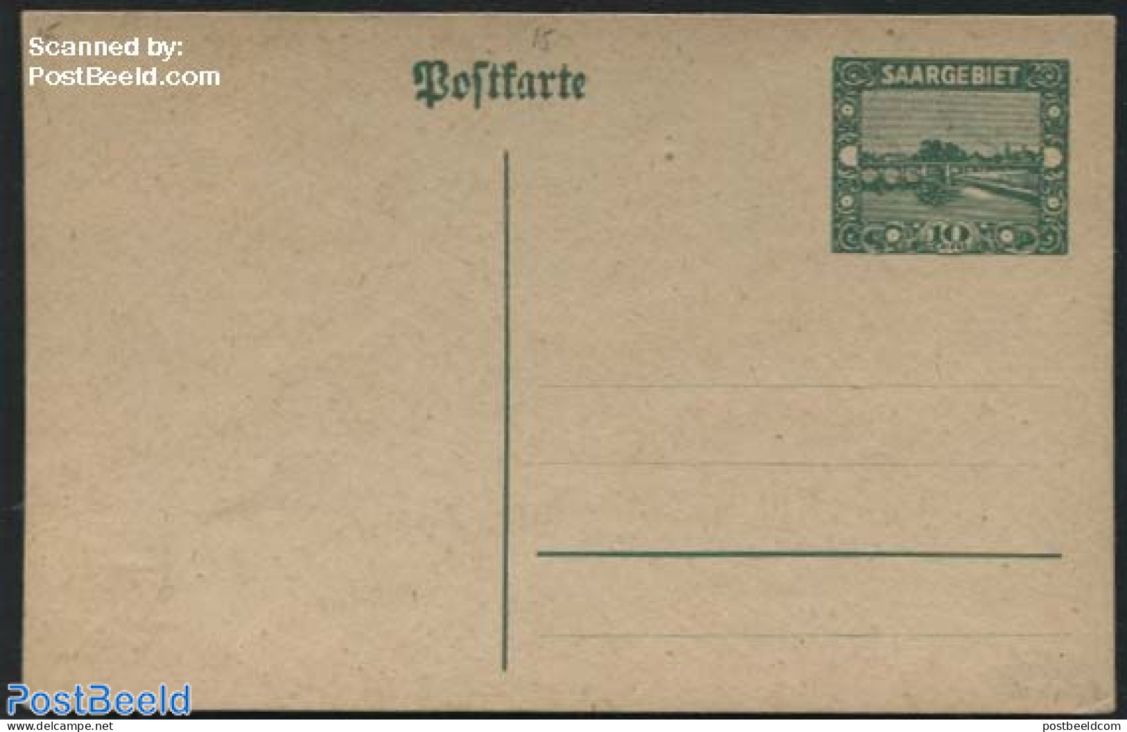 Germany, Saar 1922 Postcard 10c, Philatelistentag 1924, Unused Postal Stationary, Philately - Art - Bridges And Tunnels - Puentes