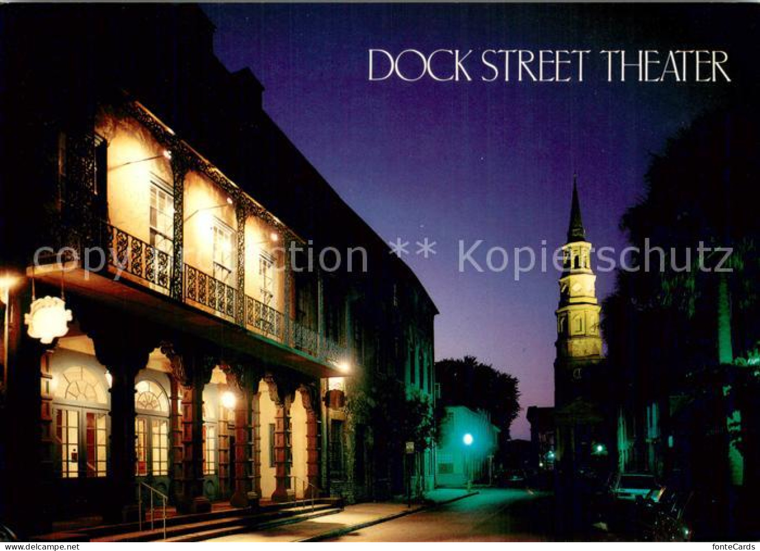 73716886 Charleston_South_Carolina Dock Street Theater Church At Night - Altri & Non Classificati