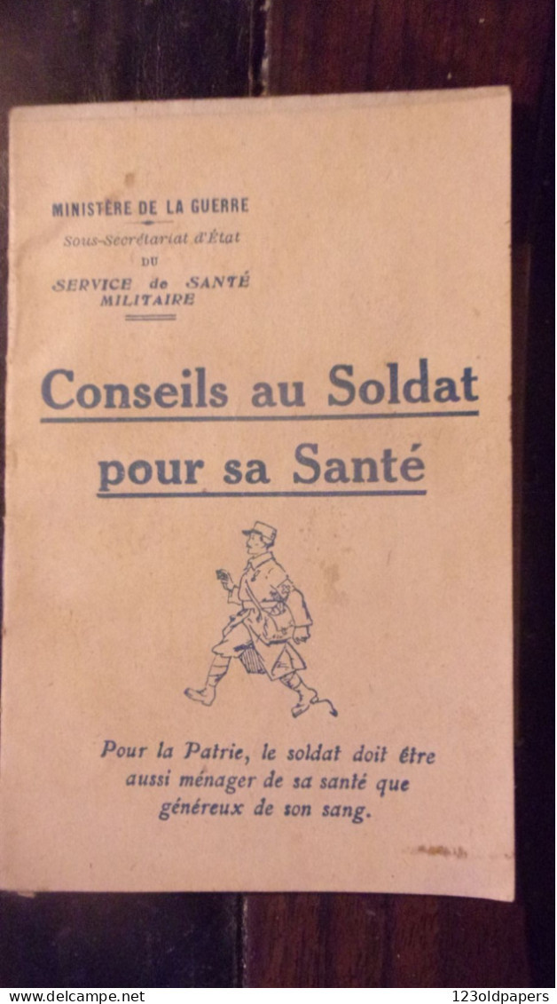 WWI 1916 CONSEILS AU SOLDAT POUR SA SANTE 32 PAGES - 1914-18