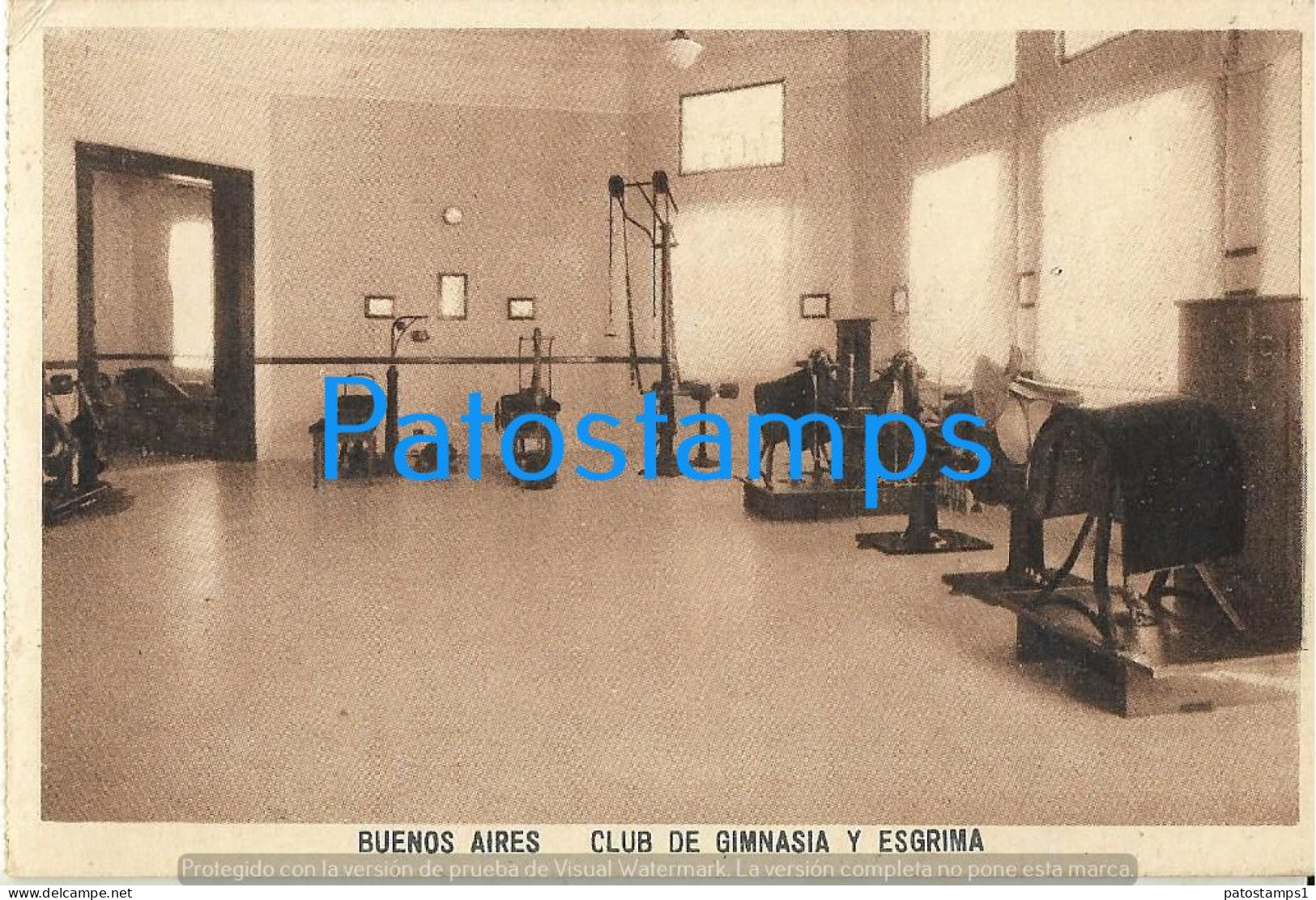 227528 ARGENTINA BUENOS AIRES CLUB GIMNASIA Y ESGRIMA INTERIOR GYM POSTAL POSTCARD - Argentine