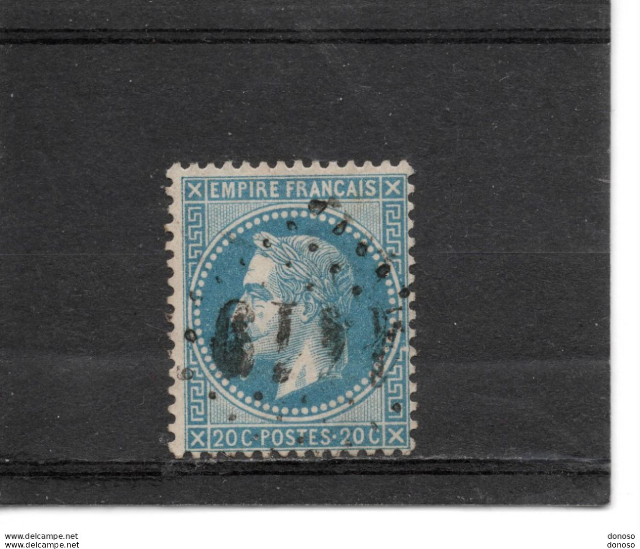 FRANCE 1863 NAPOLEON III Yvert  29 A Oblitéré GC Piquage - 1863-1870 Napoléon III Lauré