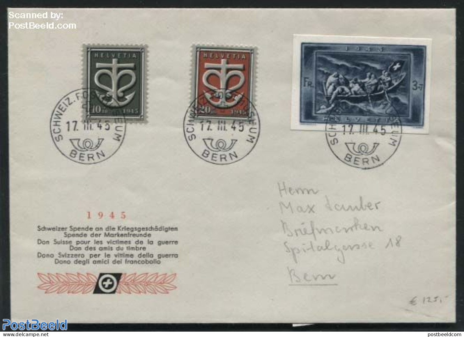 Switzerland 1945 Cover With Postmark Schweiz-Postmuseum, Postal History, Transport - Ships And Boats - Art - Museums - Briefe U. Dokumente