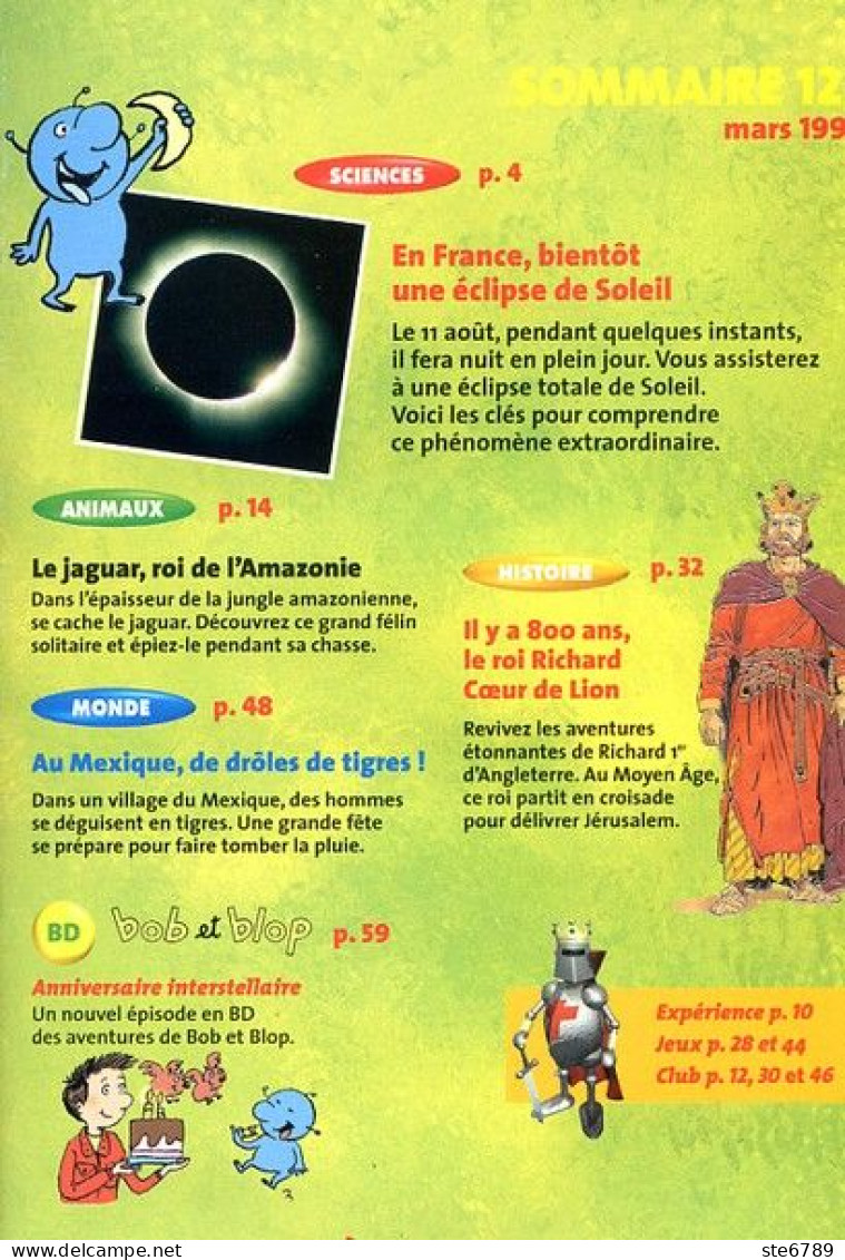 IMAGES DOC N° 123  Animaux Le Jaguar , Sciences Eclipse Soleil , Histoire Richard Coeur De Lion - Animales