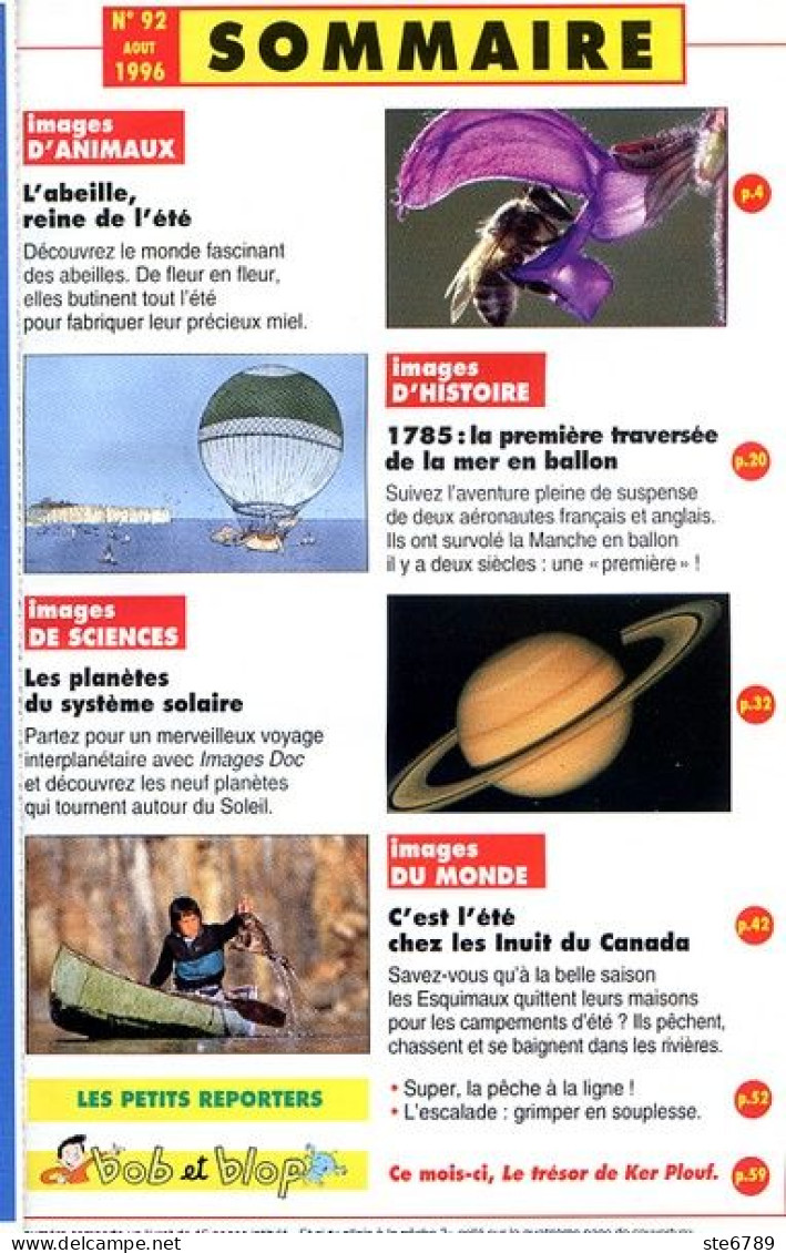 IMAGES DOC N° 92  Animaux Abeille , Sciences Planetes Systeme Solaire , Histoire Voyage En Ballon , été Chez  Esquimaux - Tiere